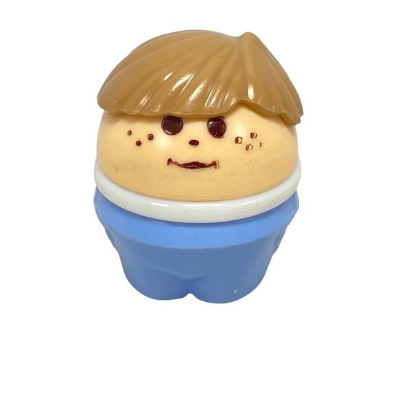 Little Tikes Toddle Tots Rare Light Brown Hair Boy Chunky Figure Blue Pants - Picture 1 of 5